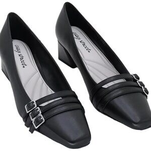 Easy Street Enya Square Toe Pumps Black Women's US 8.5W
